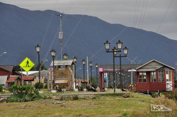 A nova cidade de Chaitén, ao longo da Carretera Austral, no sul do Chile